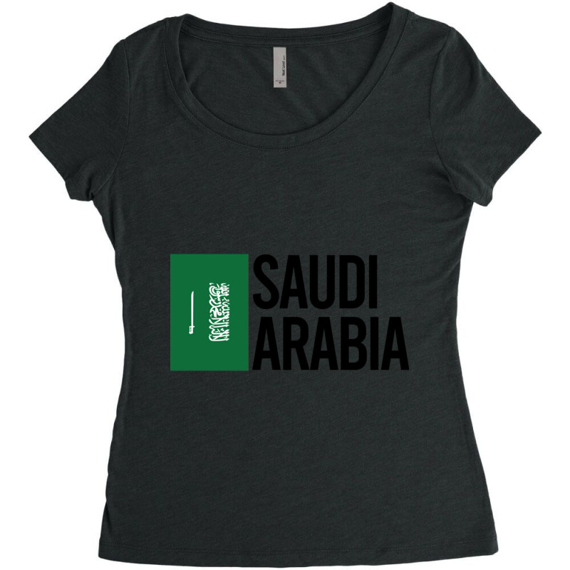 Saudi Arabia Minimal Design Collection Women's Triblend Scoop T-shirt by cm-arts | Artistshot