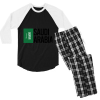 Saudi Arabia Minimal Design Collection Men's 3/4 Sleeve Pajama Set | Artistshot