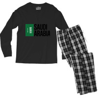 Saudi Arabia Minimal Design Collection Men's Long Sleeve Pajama Set | Artistshot