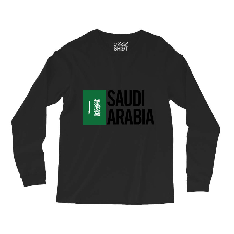 Saudi Arabia Minimal Design Collection Long Sleeve Shirts by cm-arts | Artistshot