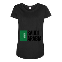 Saudi Arabia Minimal Design Collection Maternity Scoop Neck T-shirt | Artistshot