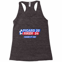 Picard Riker 2024 Make It So Politics Election Parody Funny Raglan Bas Racerback Tank | Artistshot