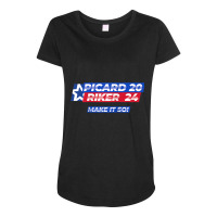 Picard Riker 2024 Make It So Politics Election Parody Funny Raglan Bas Maternity Scoop Neck T-shirt | Artistshot