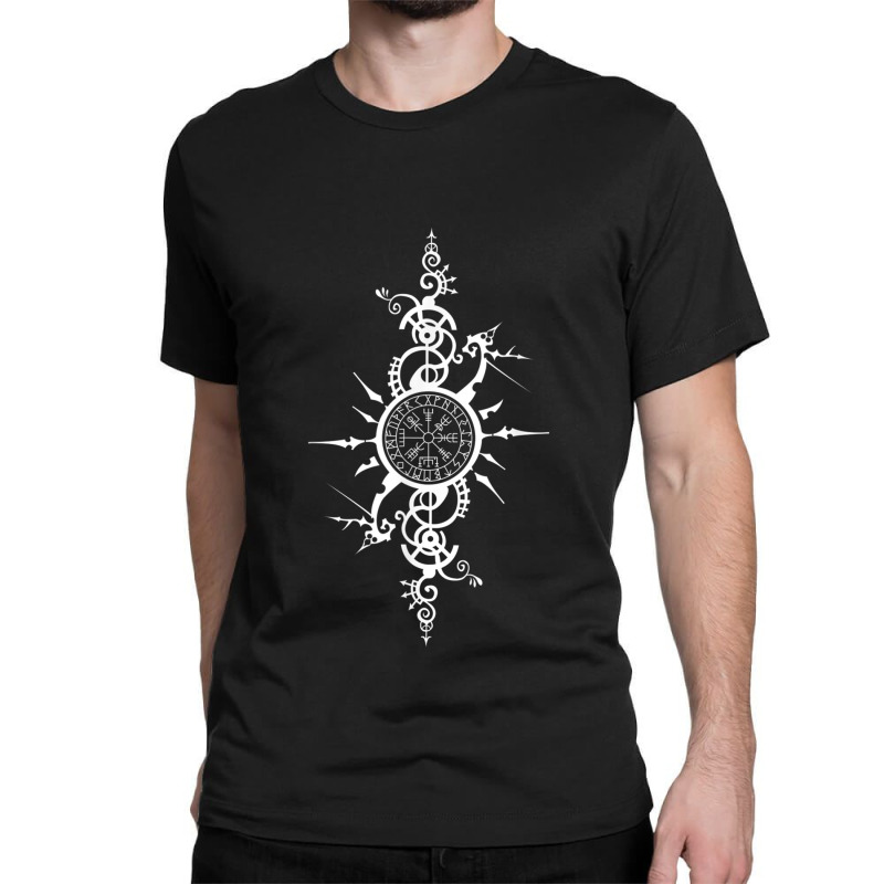 Celtic Viking Compass Vegvisir Rune Nordic Symbol Classic T-shirt by MaraRojas | Artistshot