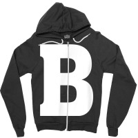 Letter B Capital Letter Alphabet Zipper Hoodie | Artistshot