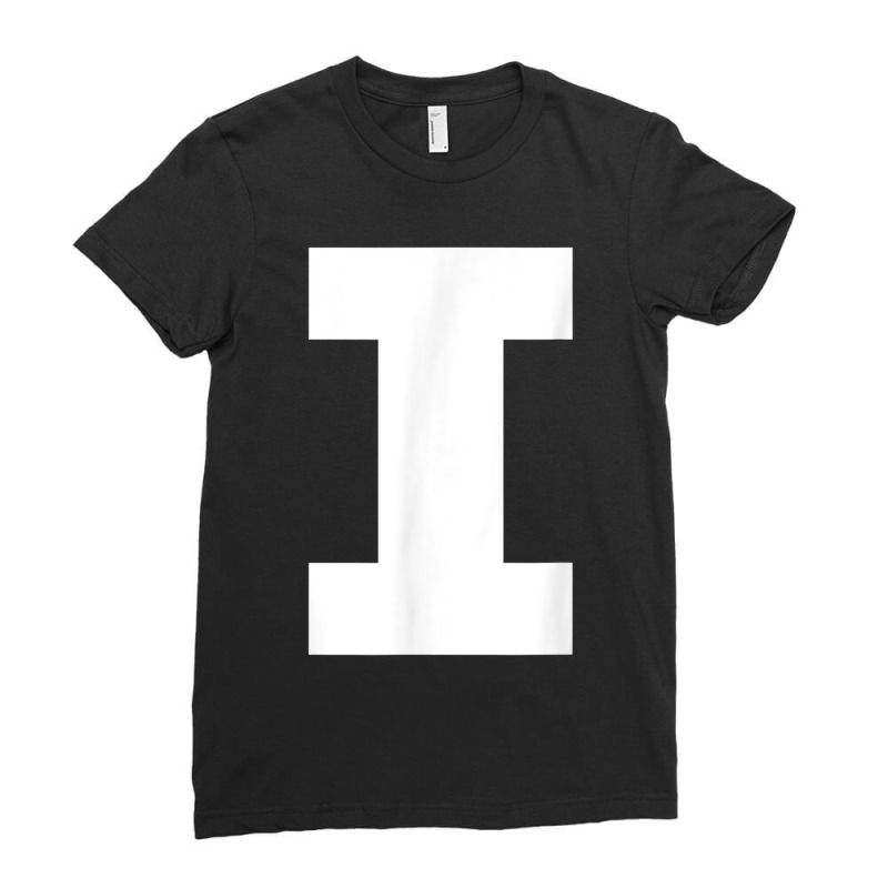 Letter I Capital Alphabet Monogram Initial Ladies Fitted T-Shirt by MillaLampman | Artistshot