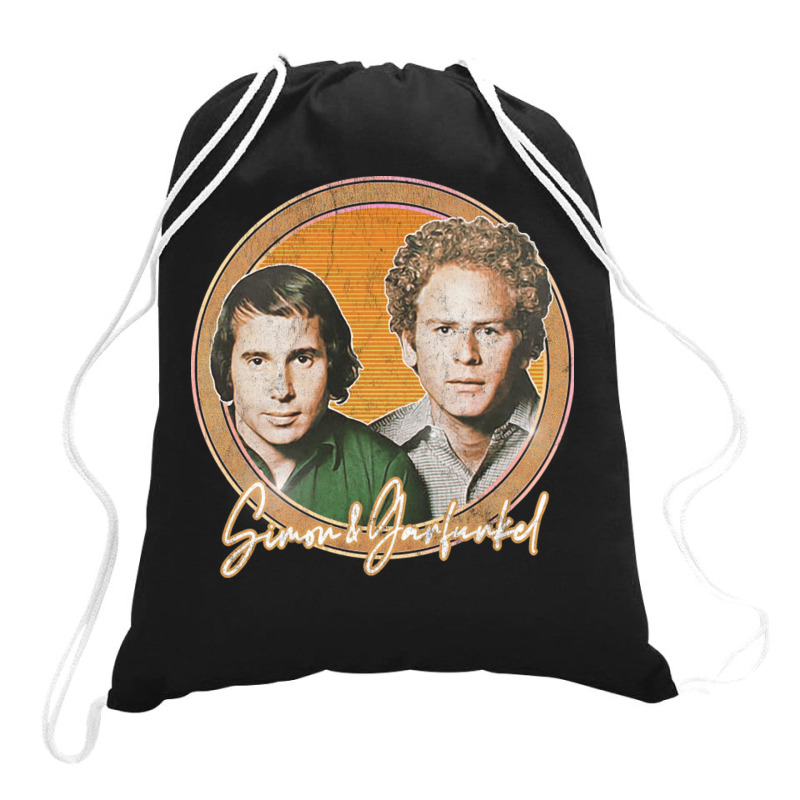 Simon Amp Garfunkel Retro Style Fan Design Drawstring Bags | Artistshot