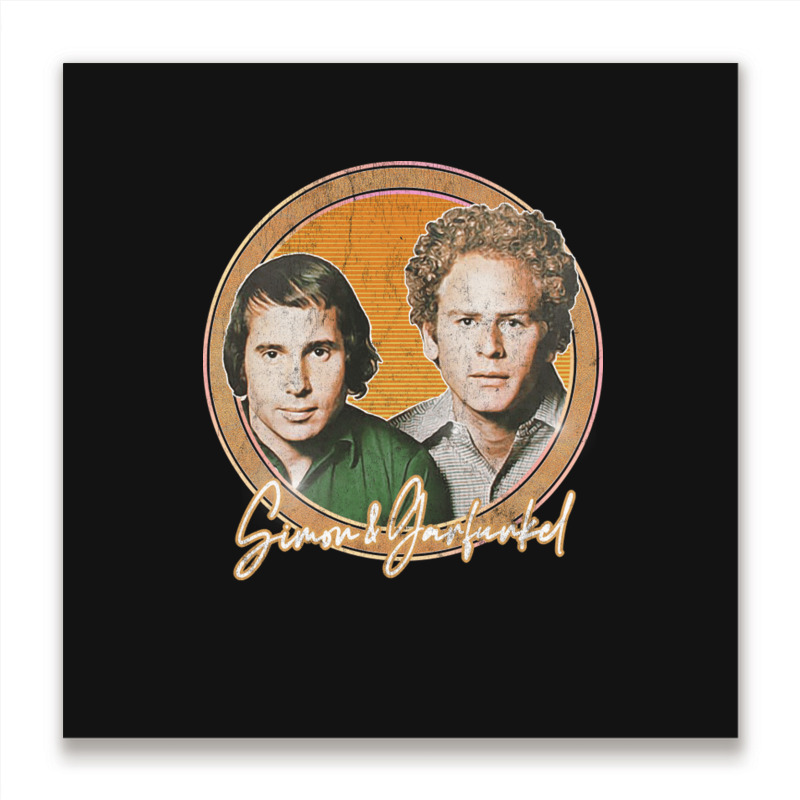 Simon Amp Garfunkel Retro Style Fan Design Metal Print Square | Artistshot