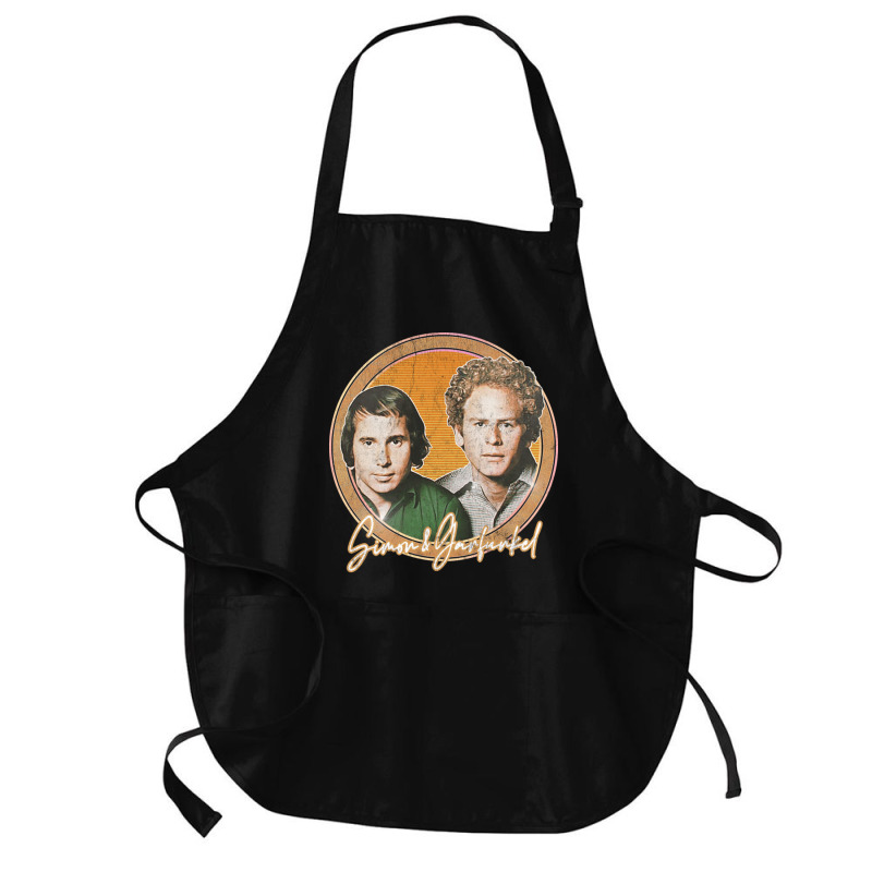 Simon Amp Garfunkel Retro Style Fan Design Medium-length Apron | Artistshot