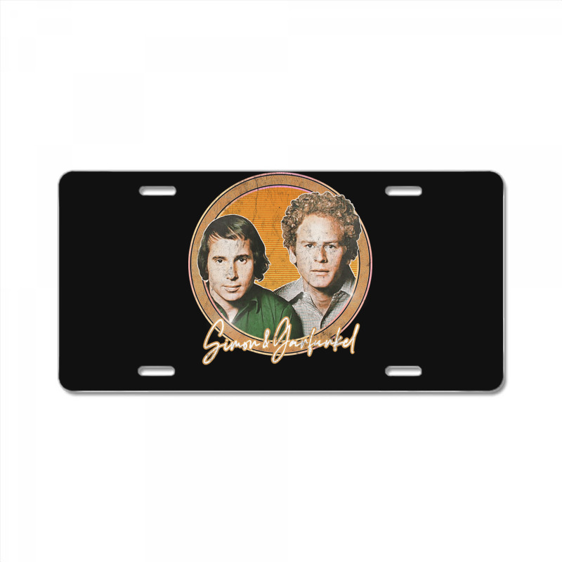 Simon Amp Garfunkel Retro Style Fan Design License Plate | Artistshot