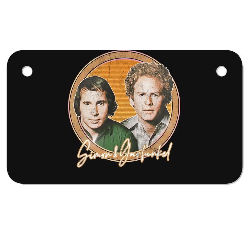 Simon Amp Garfunkel Retro Style Fan Design Motorcycle License Plate | Artistshot