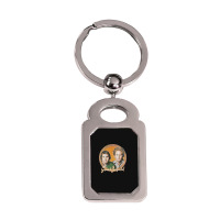 Simon Amp Garfunkel Retro Style Fan Design Silver Rectangle Keychain | Artistshot