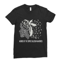 Womens We Wear Silver For Agenesis Of The Corpus Callosum Awareness V Ladies Fitted T-shirt | Artistshot