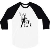 Banksy Girl Searching Soldier 3/4 Sleeve Shirt | Artistshot