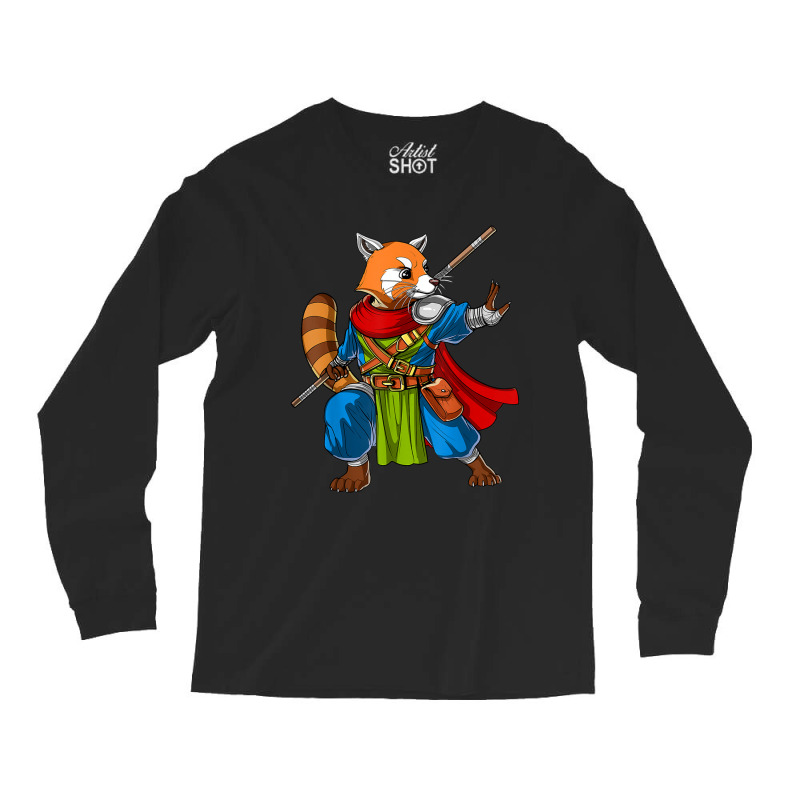 Red Panda Bear Ninja Samurai Warrior Funny Kung Fu Boys Kids Long Sleeve Shirts by Frank J Mitchell | Artistshot