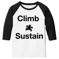 Bouldering Climb Hiking Mountains Youth 3/4 Sleeve | Artistshot