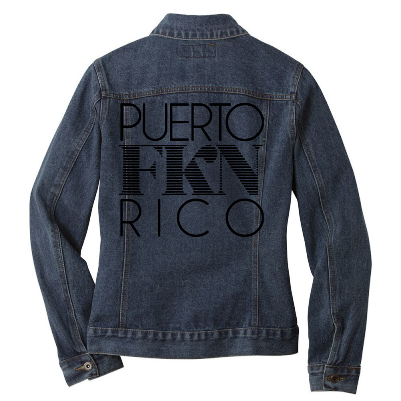 Funny Puerto Rico Ladies Denim Jacket by Bull Tees | Artistshot