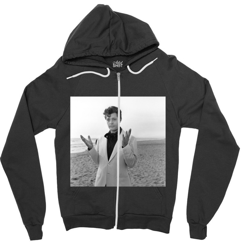 Marcello Mastroianni 02 Classic Zipper Hoodie | Artistshot