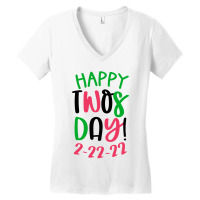 Happy Twosday 2022 Women's V-neck T-shirt | Artistshot