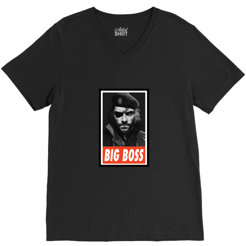 Metal Gear Solid- Big Boss V-Neck Tee by HeatherLax | Artistshot