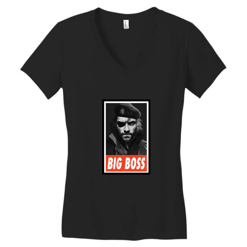 Metal Gear Solid- Big Boss Women's V-Neck T-Shirt by HeatherLax | Artistshot