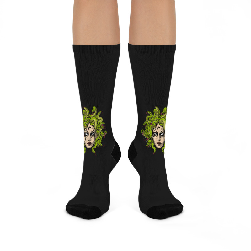 Medusa Greek Goddess Snakes Ancient Greece Mythology Gothic Crew Socks | Artistshot