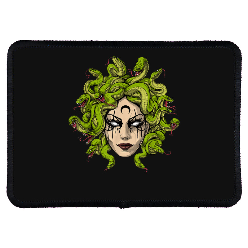 Medusa Greek Goddess Snakes Ancient Greece Mythology Gothic Rectangle Patch | Artistshot