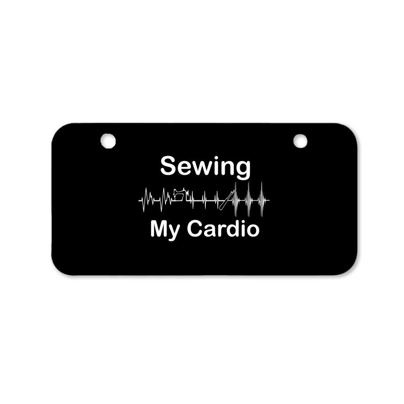 Funny Sewing Is My Cardio Workout I Workout Every Time I Sew Long Slee Bicycle License Plate | Artistshot