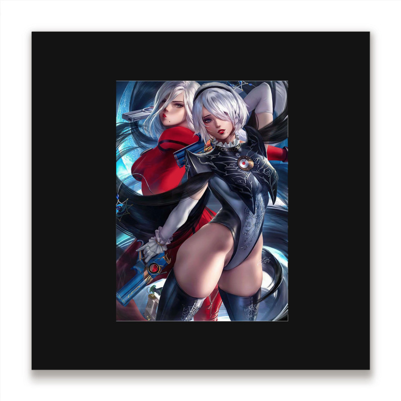 Bayonetta's Classic Banner Metal Print Square | Artistshot