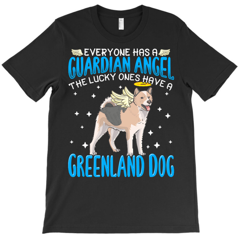 Greenland Dog T  Shirt Greenland Dog With Guardian Angel T  Shirt T-shirt | Artistshot