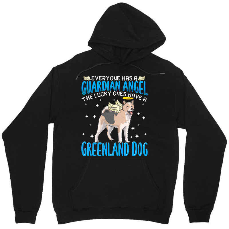 Greenland Dog T  Shirt Greenland Dog With Guardian Angel T  Shirt Unisex Hoodie | Artistshot