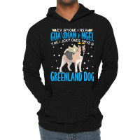 Greenland Dog T  Shirt Greenland Dog With Guardian Angel T  Shirt Lightweight Hoodie | Artistshot