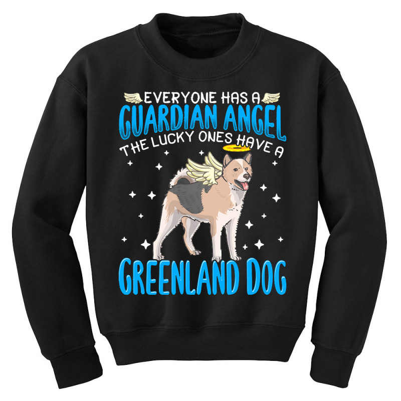 Greenland Dog T  Shirt Greenland Dog With Guardian Angel T  Shirt Youth Sweatshirt | Artistshot