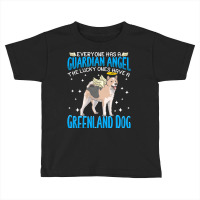 Greenland Dog T  Shirt Greenland Dog With Guardian Angel T  Shirt Toddler T-shirt | Artistshot