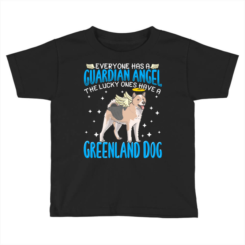 Greenland Dog T  Shirt Greenland Dog With Guardian Angel T  Shirt Toddler T-shirt | Artistshot