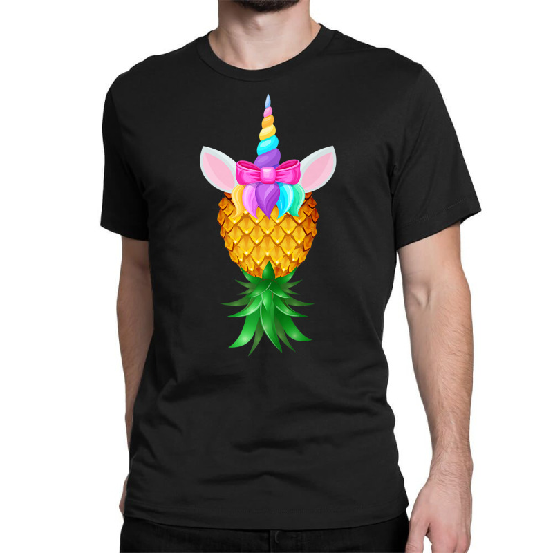 Swinger Upside Down Pineapple Magical Unicorn Rainbow Head Premium T S Classic T-shirt | Artistshot