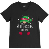 Womens St. Petersburg Gnome Family Matching Christmas Pajamas V Neck T V-neck Tee | Artistshot