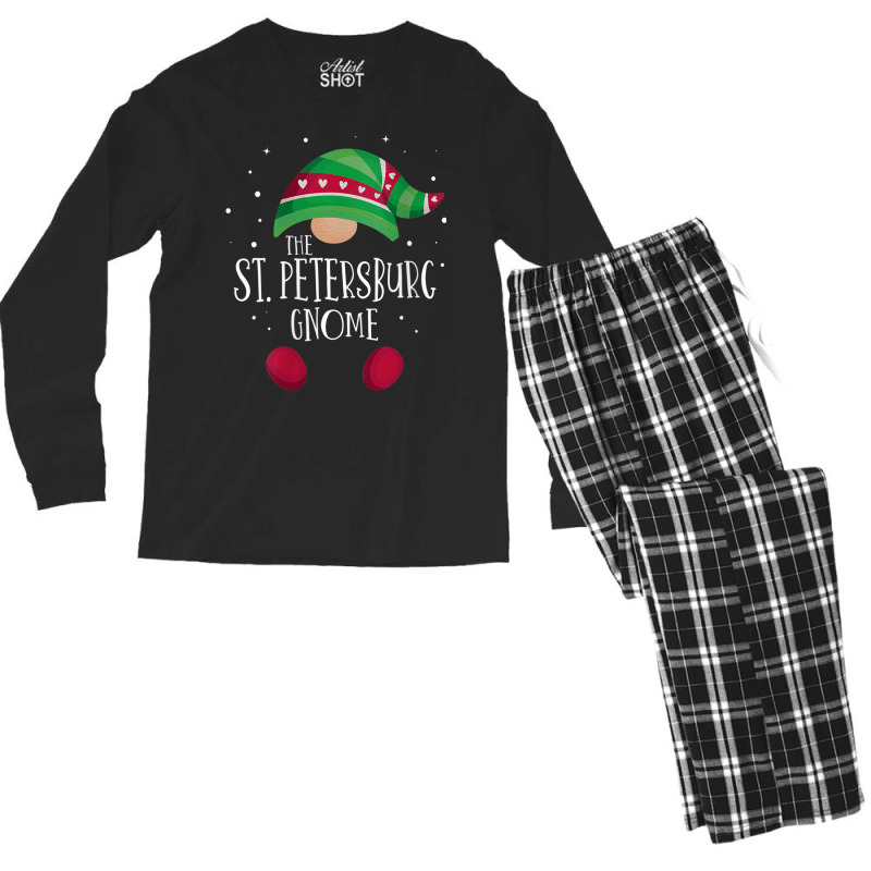 Womens St. Petersburg Gnome Family Matching Christmas Pajamas V Neck T Men's Long Sleeve Pajama Set by cm-arts | Artistshot