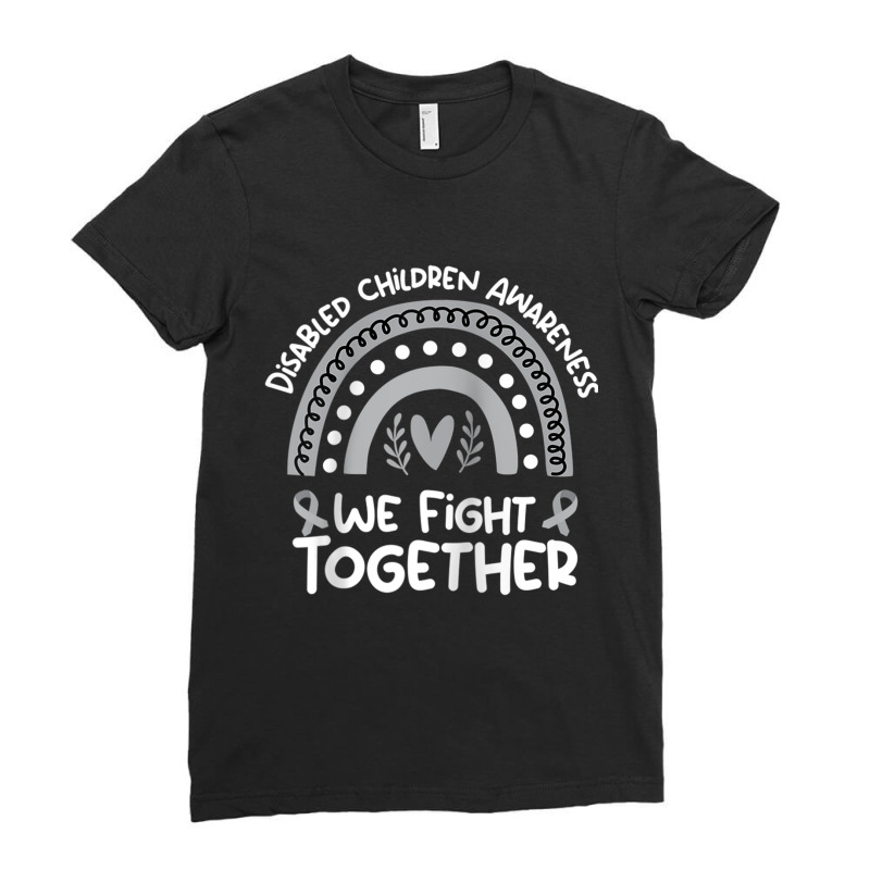 We Fight Together  Disabled Children Awareness Month Raglan Baseball T Ladies Fitted T-Shirt by cm-arts | Artistshot