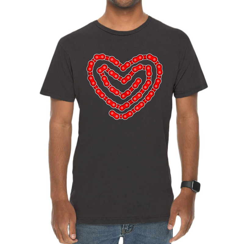 Fancy Bicycle Chain Biking Biker Heart Cycling Tank Top Vintage T-shirt | Artistshot