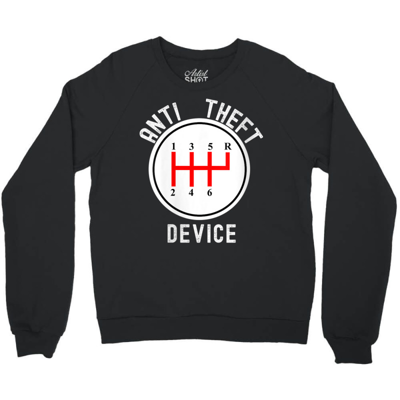 Womens Manual Transmission Stick Shift Millennial Anti Theft Device V Crewneck Sweatshirt by cm-arts | Artistshot