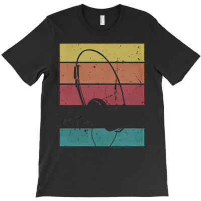Headphones T  Shirt Headphones Retro T  Shirt T-shirt Designed By Sengeryasmin