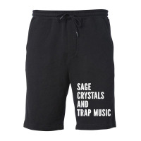 Sage Crystals Trap Music Fleece Short | Artistshot