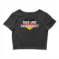 Bier Und Sauerkraut Oktoberfest Long Sleeve Crop Top | Artistshot