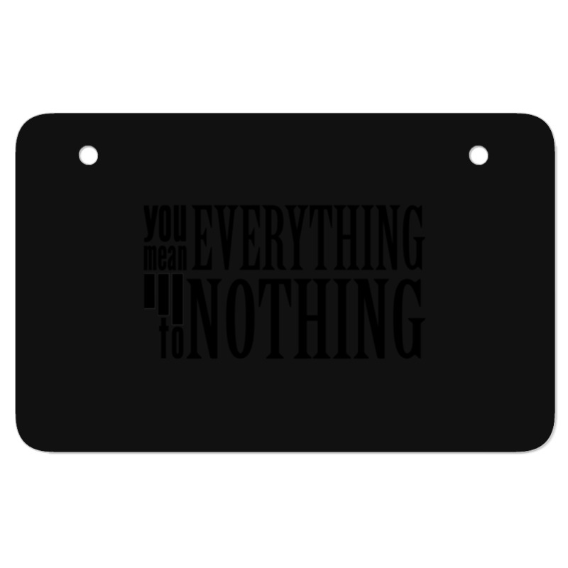 Orchestra  Everything To Nothing Atv License Plate | Artistshot