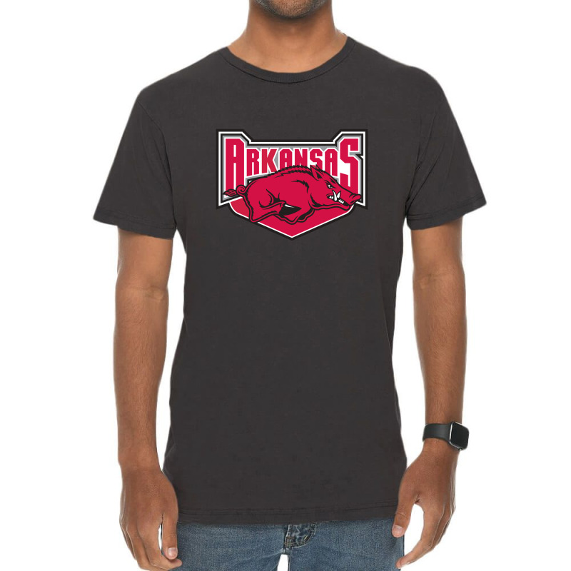 Arkansas Football Team Razorback Vintage T-Shirt by cm-arts | Artistshot