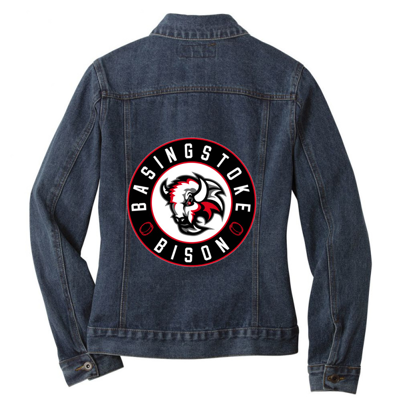 Basingstoke Bison Ice Hockey Ladies Denim Jacket by cm-arts | Artistshot