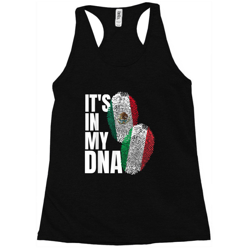 Mexican Italian Dna Heritage Nationality Flag Racerback Tank by AndrewRobertHenzel | Artistshot