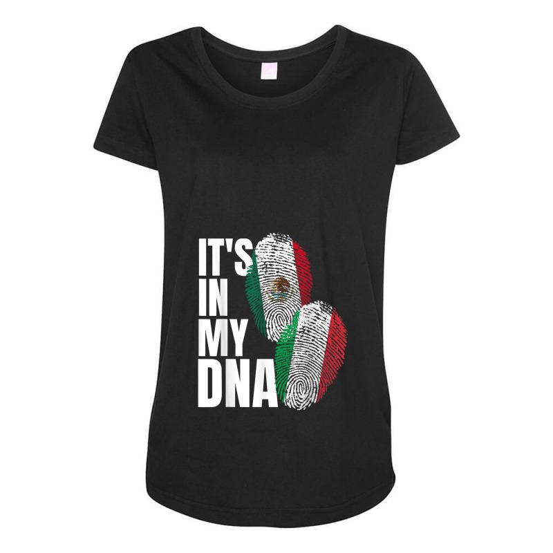 Mexican Italian Dna Heritage Nationality Flag Maternity Scoop Neck T-shirt by AndrewRobertHenzel | Artistshot