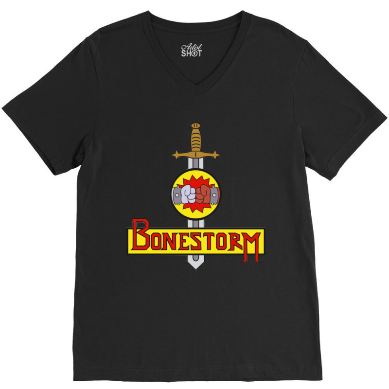 Bonestorm - Simpsons Game Funny V-neck Tee | Artistshot